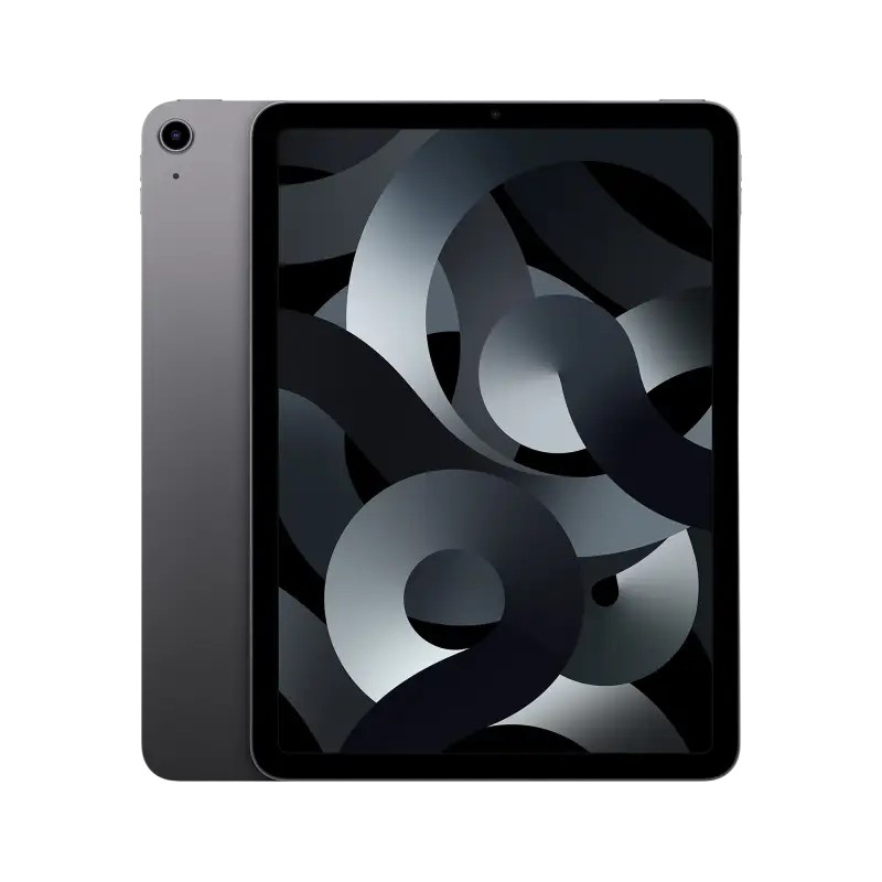Space gray ipad air 10.9 inch 2022 5th gen with sleek minimalist design and black bezel ideal for fast charging and phone repair