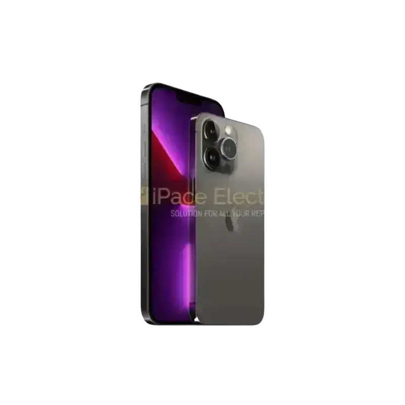 Apple iphone 12 pro max 128gb in excellent condition with sleek space gray back and vibrant purple gradient light signs display