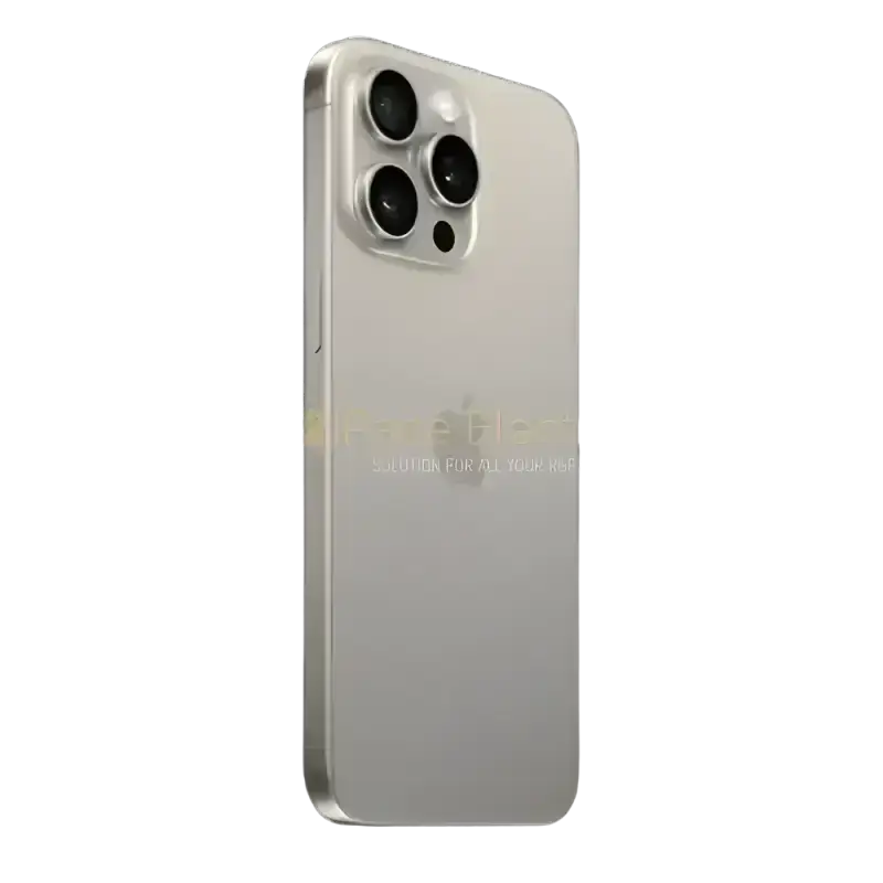iPhone 15 Pro Max 256GB White Titanium showcasing sleek design with advanced camera features