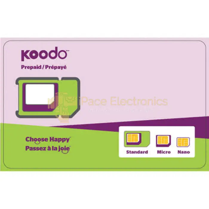 Koodo Mobile Prepaid Tri - Cut Sim Card Accessories