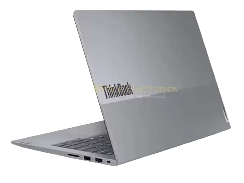 Lenovo ThinkBook 14 G2 ITL laptop in silver with sleek design and multiple connectivity ports