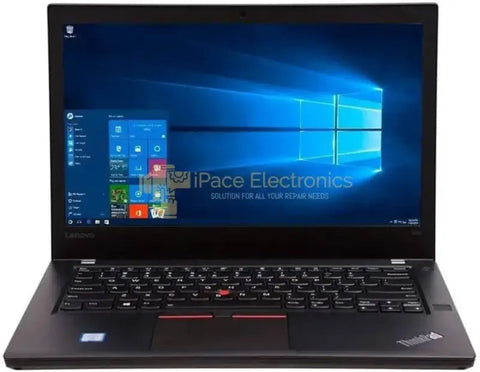 Lenovo ThinkPad T470 laptop in sleek black design with exterior view for business use