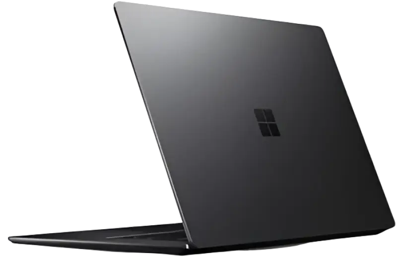 Black microsoft surface laptop 3 with 256gb ssd and matte finish available at electronics store near me