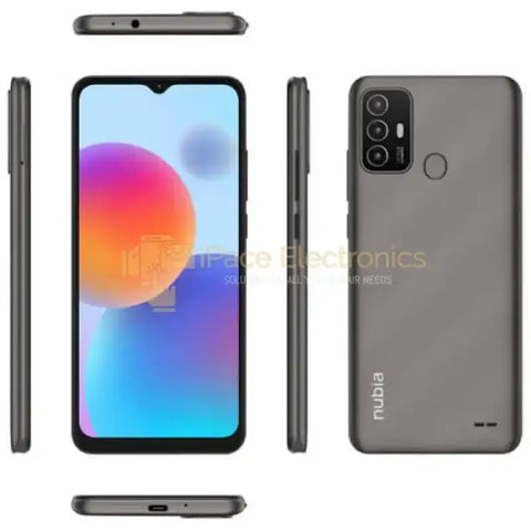 Nubia A75 smartphone for sale featuring a sleek design and vibrant display from multiple angles