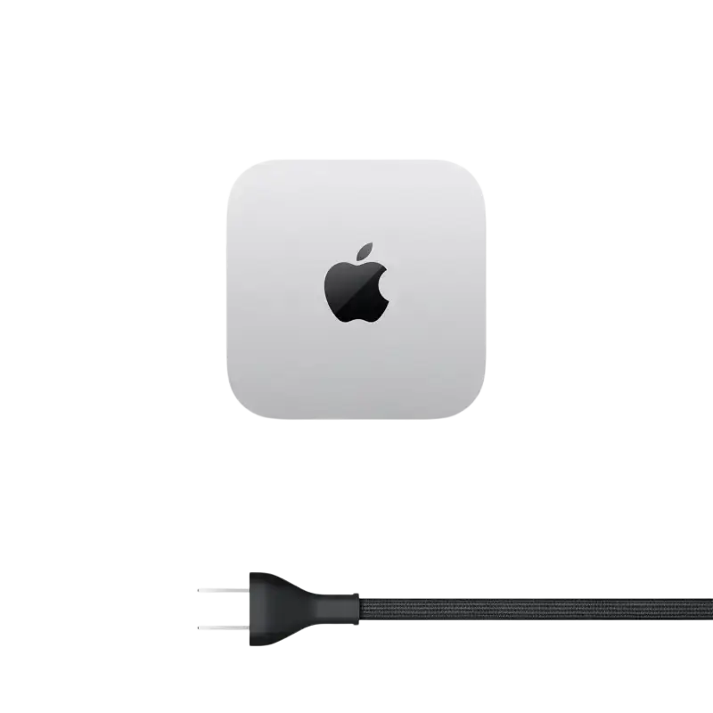 Apple Mac Mini M4 2024 open box with power cord and sleek design for efficient performance