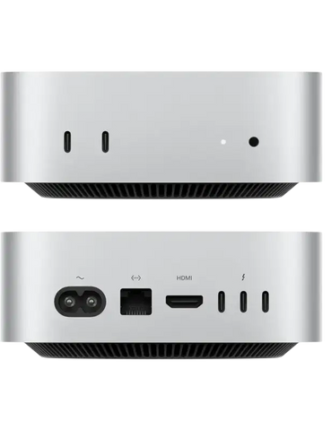 Apple Mac Mini M4 2024 open box showcasing compact design with keyboard and ports