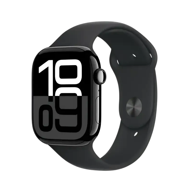 (OpenBox) Apple Watch Series 10 - 46mm - GPS - Jet Black Aluminium Case with Black Sport Band - M/L Watch Series 10