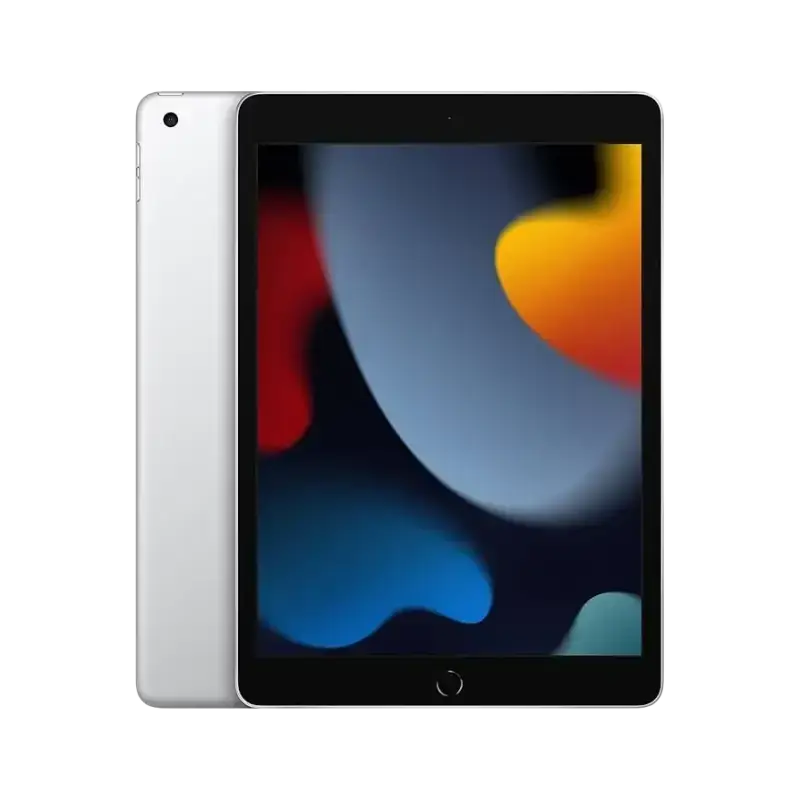Preowned Apple iPad 9th generation in silver with vibrant display and sleek design for multimedia use