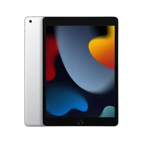 Preowned Apple iPad 9th generation in silver with vibrant display and sleek design for multimedia use