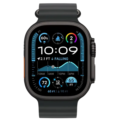 PreOwned Apple Watch Ultra 2 (GPS + Cellular) 49mm Black Titanium Case with Black Ocean Band - Apple