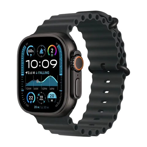 PreOwned Apple Watch Ultra 2 (GPS + Cellular) 49mm Black Titanium Case with Black Ocean Band - Apple