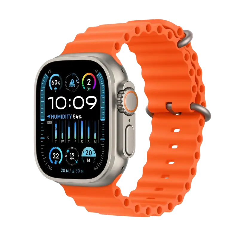 PreOwned Apple Watch Ultra 2 (GPS + Cellular) 49mm Titanium Case with Orange Band - Apple