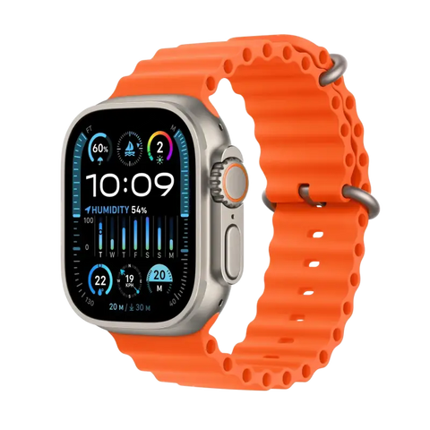 PreOwned Apple Watch Ultra 2 (GPS + Cellular) 49mm Titanium Case with Orange Band - Apple