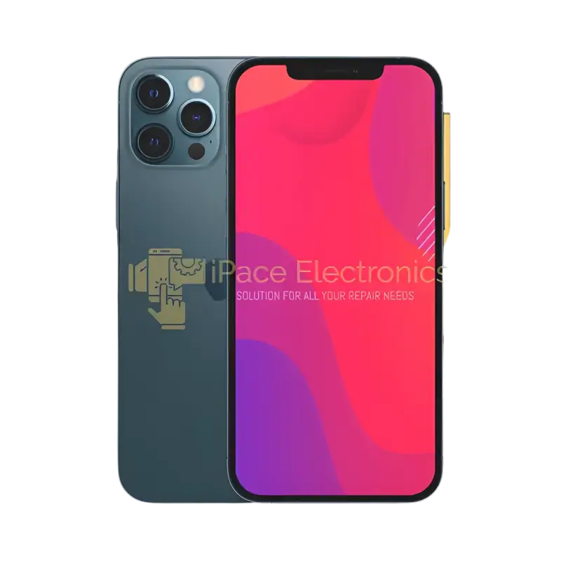 Preowned iPhone 12 Pro Max 256GB unlocked in Pacific Blue showcasing its sleek design and vibrant display