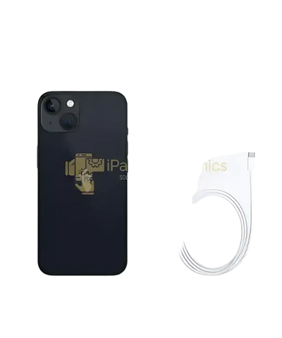 Preowned iPhone 13 unlocked with USB-C to Lightning cable in the box