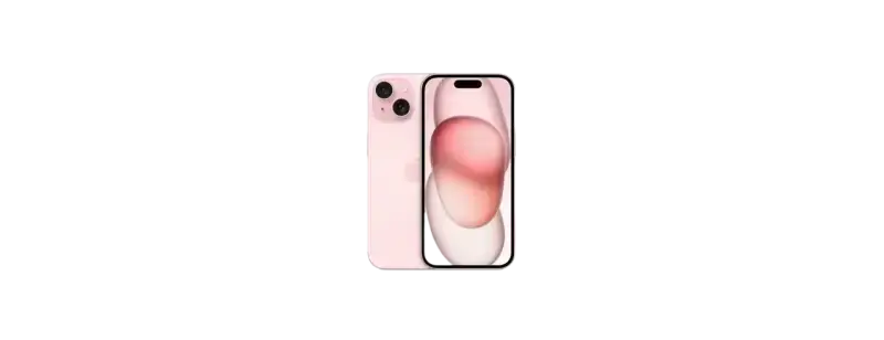 Preowned iPhone 15 unlocked in pink color with sleek design and advanced camera features