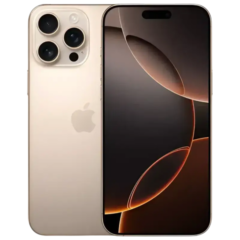 Preowned iPhone 16 Pro Max unlocked in gold color with sleek design and advanced camera system
