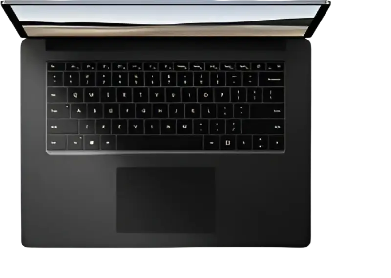 Black microsoft surface laptop 4 15 inch touchscreen with intel core i7 and 256gb ssd in a sleek matte finish