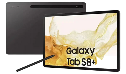 Preowned - Samsung Galaxy Tab S8+ 12.4’’ 128GB Android 11 Tablet w/ Qualcomm SM8450 8-Core Processor - Graphite