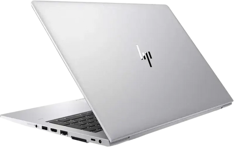 Refurbished HP EliteBook 850 G6 with a sleek silver design and multiple connectivity ports