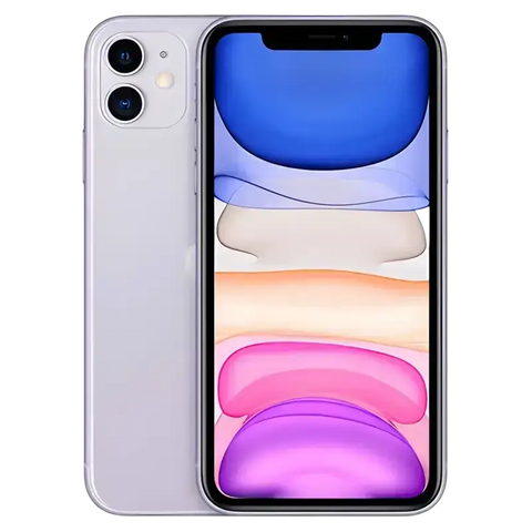 Refurbished iPhone 11 unlocked purple with sleek design and vibrant display