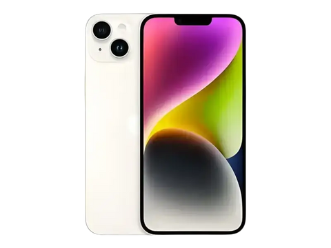 Refurbished iPhone 14 128GB starlight showcasing sleek design and vibrant display