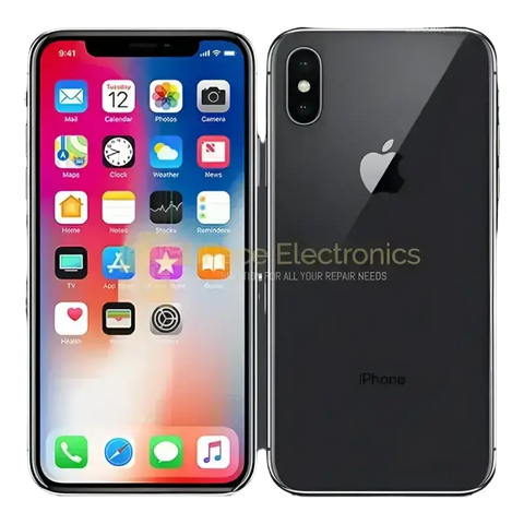 Refurbished iPhone XS Max unlocked in black with sleek design and vibrant display