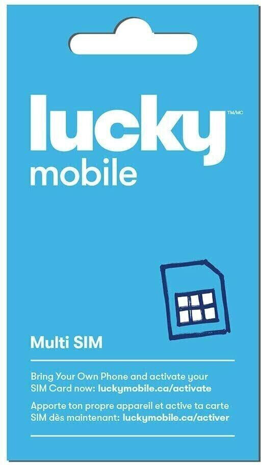 Lucky Mobile 4G LTE Multi Sim Card - Nano Micro Standard 3 in 1