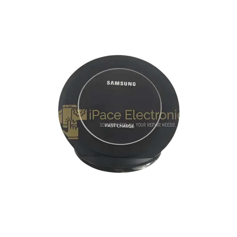 Samsung fast wireless charging stand in sleek black design for quick and efficient device charging
