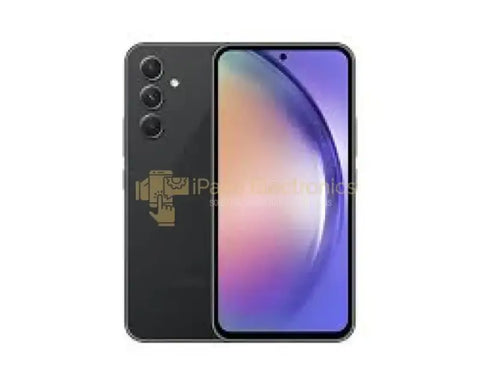 Samsung Galaxy A54 5G unlocked smartphone in sleek black design with large display and modern features