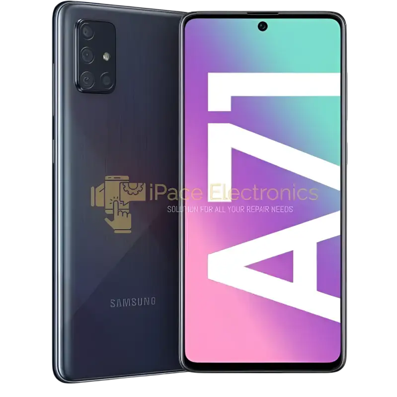 Samsung Galaxy A71 unlocked smartphone with sleek design and vibrant display from iPace Electronics