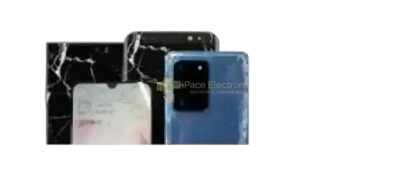 Samsung Galaxy S screen repair kits with broken screens in various colors at iPace Electronics