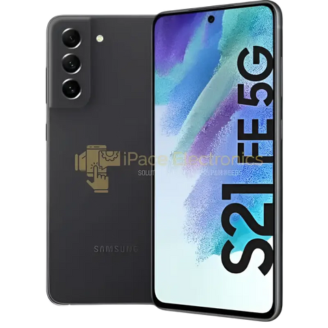 Samsung Galaxy S21 FE 128GB unlocked preowned smartphone in black with a vibrant display