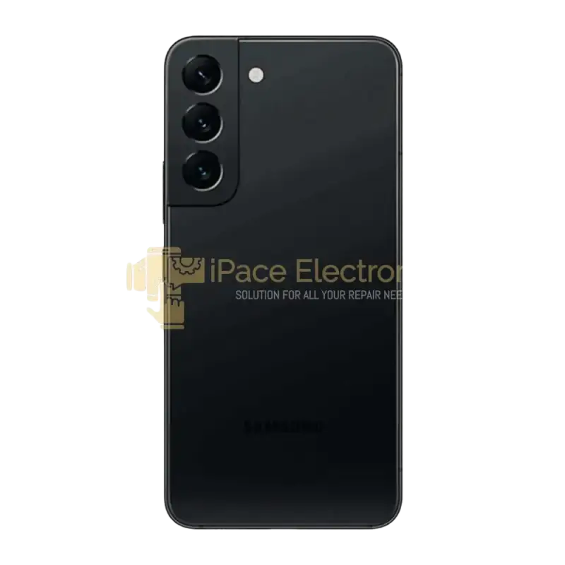 Samsung Galaxy S22 5G unlocked smartphone in black with triple camera setup on the back