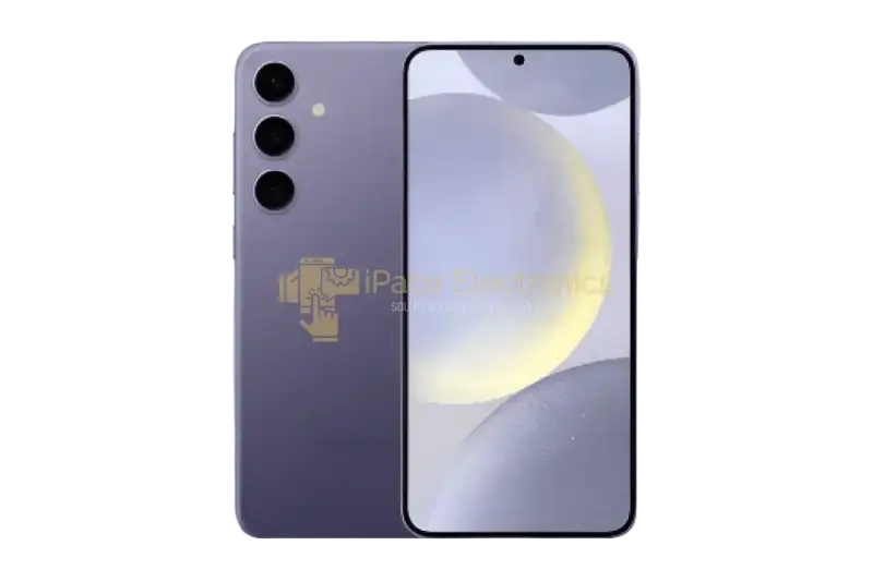 Samsung Galaxy S24 128GB unlocked smartphone in sleek purple design featuring a vibrant display