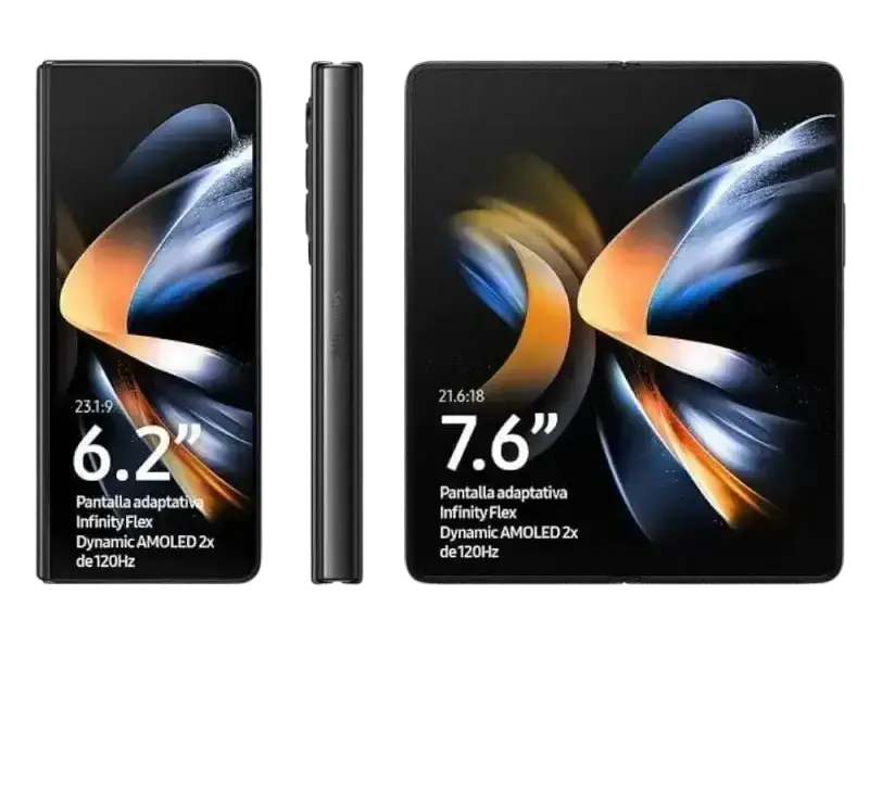 Samsung Galaxy Z Fold 4 5G unlocked showcasing its 6.2 inch and 7.6 inch Dynamic AMOLED displays