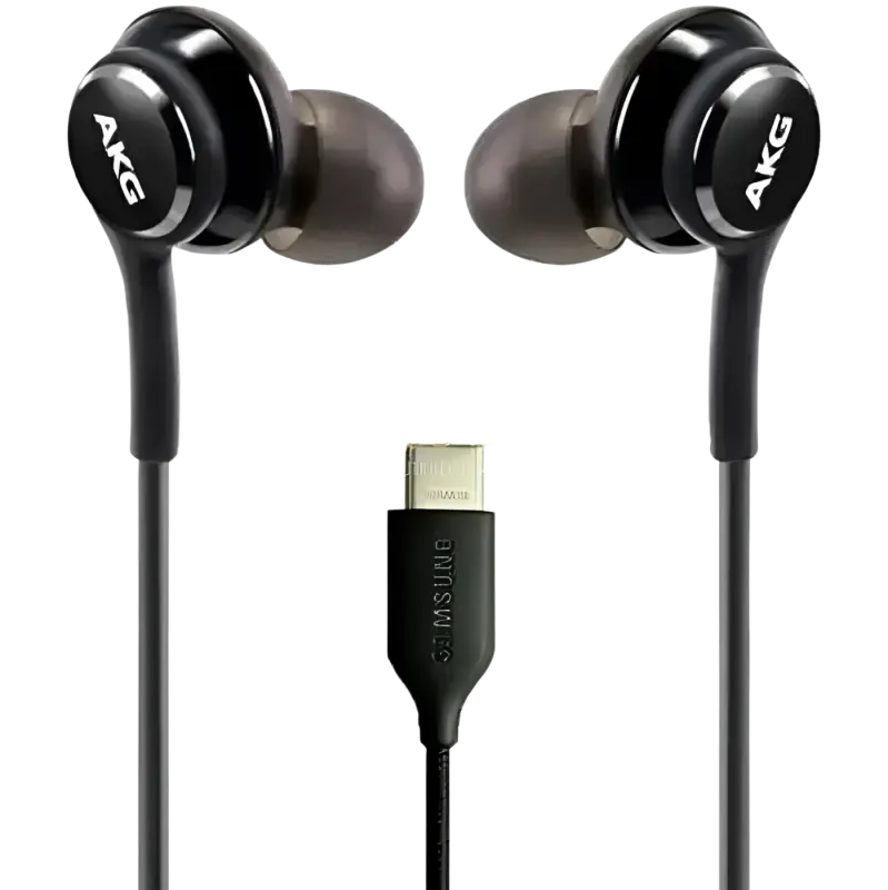 Samsung USB C AKG earphones with ergonomic design for clear sound and comfortable fit