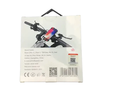Yesido bicycle phone holder packaging featuring a removable holder clip for bikes