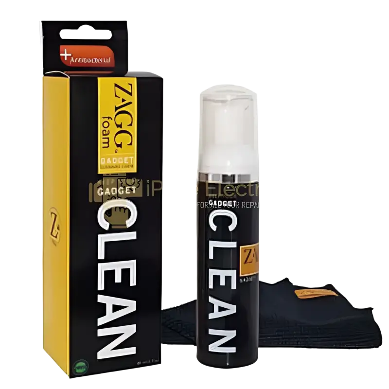 Zagg cleaning foam for electronics with antibacterial properties and microfiber cloth included