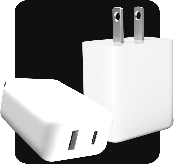20W USB TYPE C AND USB TYPE A WALL POWER ADAPTER